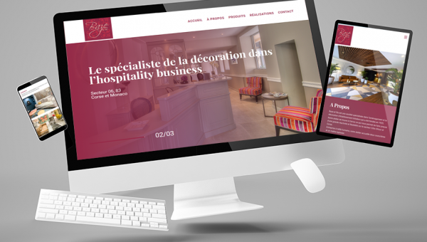Création du site internet de Baze et fils, société spécialisée dans l’aménagement et la décoration d’établissement hôteliers depuis 1925.