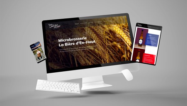 Création du site internet de la Microbrasserie La Bière d’En Haut.