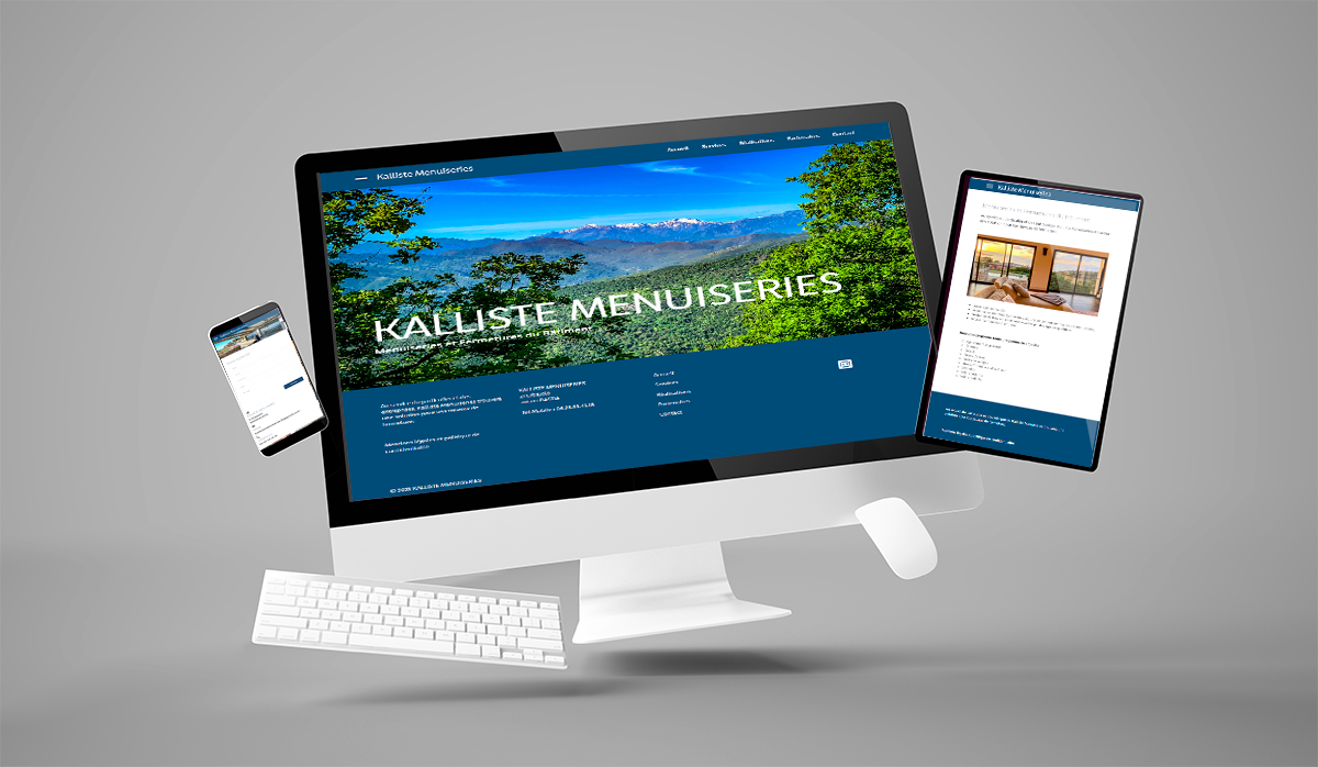 Création du site internet de Kalliste Menuiseries à Bastia